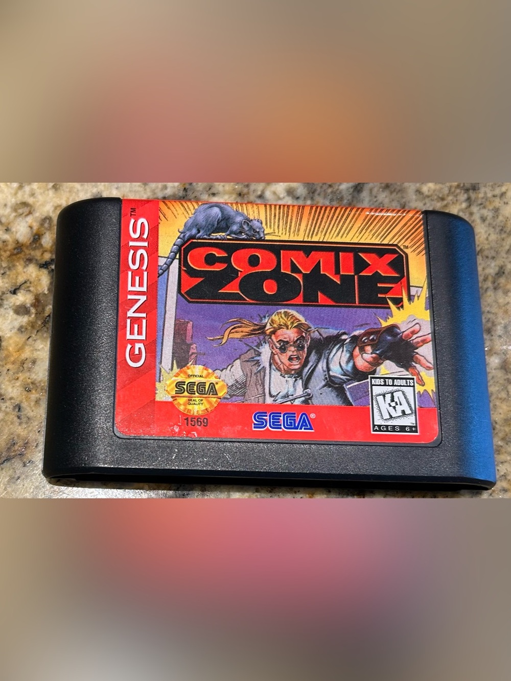 Comix Zone Sega Genesis 1995 Video Game Cartridge Vintage Loose Classic.